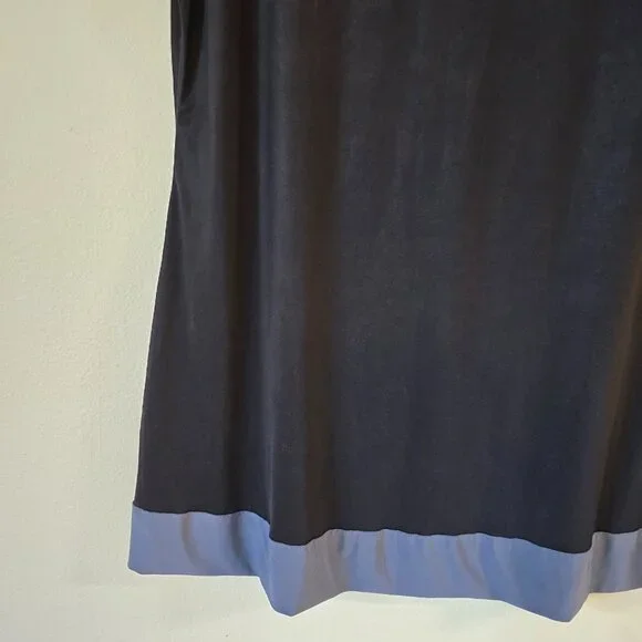 Dotti Black SS Mini Dress Scoop Neck Grey Trim Med/Lge? - Picture 8 of 16